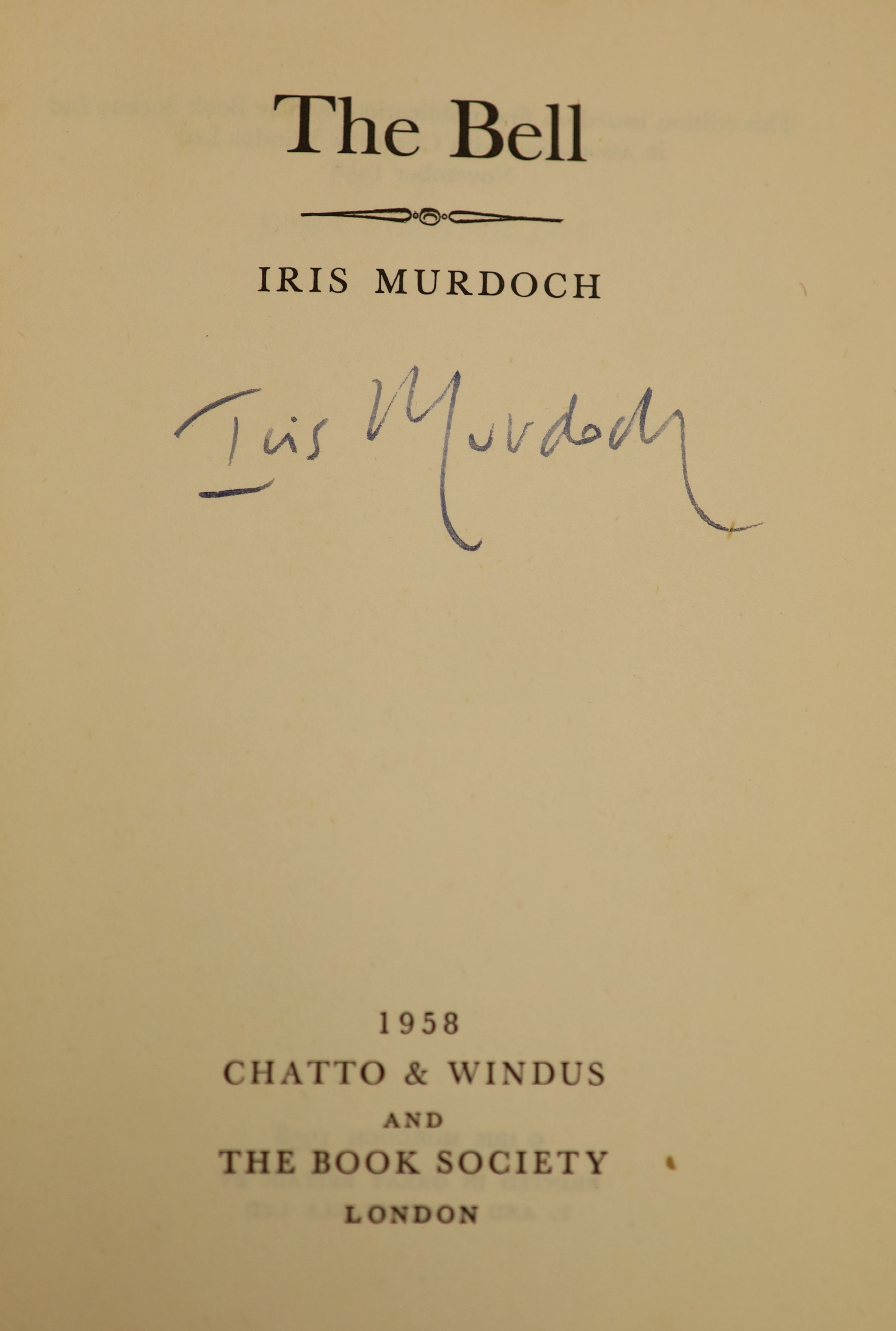 Murdoch, Iris - 4 works - The Flight from the Enchanter, 1st edition, in d/j with minor chips and darkening, bookplate to pastedown, Chatto and Windus, London, 1956; A Severed Head, with d/j, London, 1961; The Bell, with